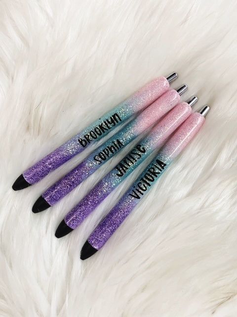 Personalized Pastel Glitter Pen